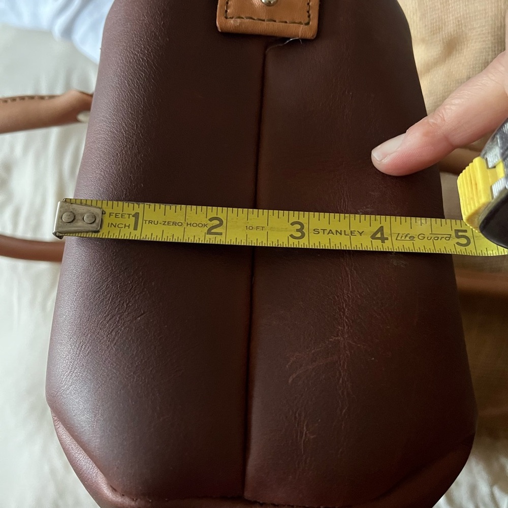 Love 41 Women's Dark Brown Leather Satchel - Picture 10 of 11